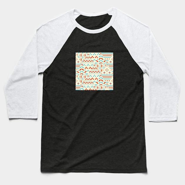 Tribal Pattern Baseball T-Shirt by Lionti_design